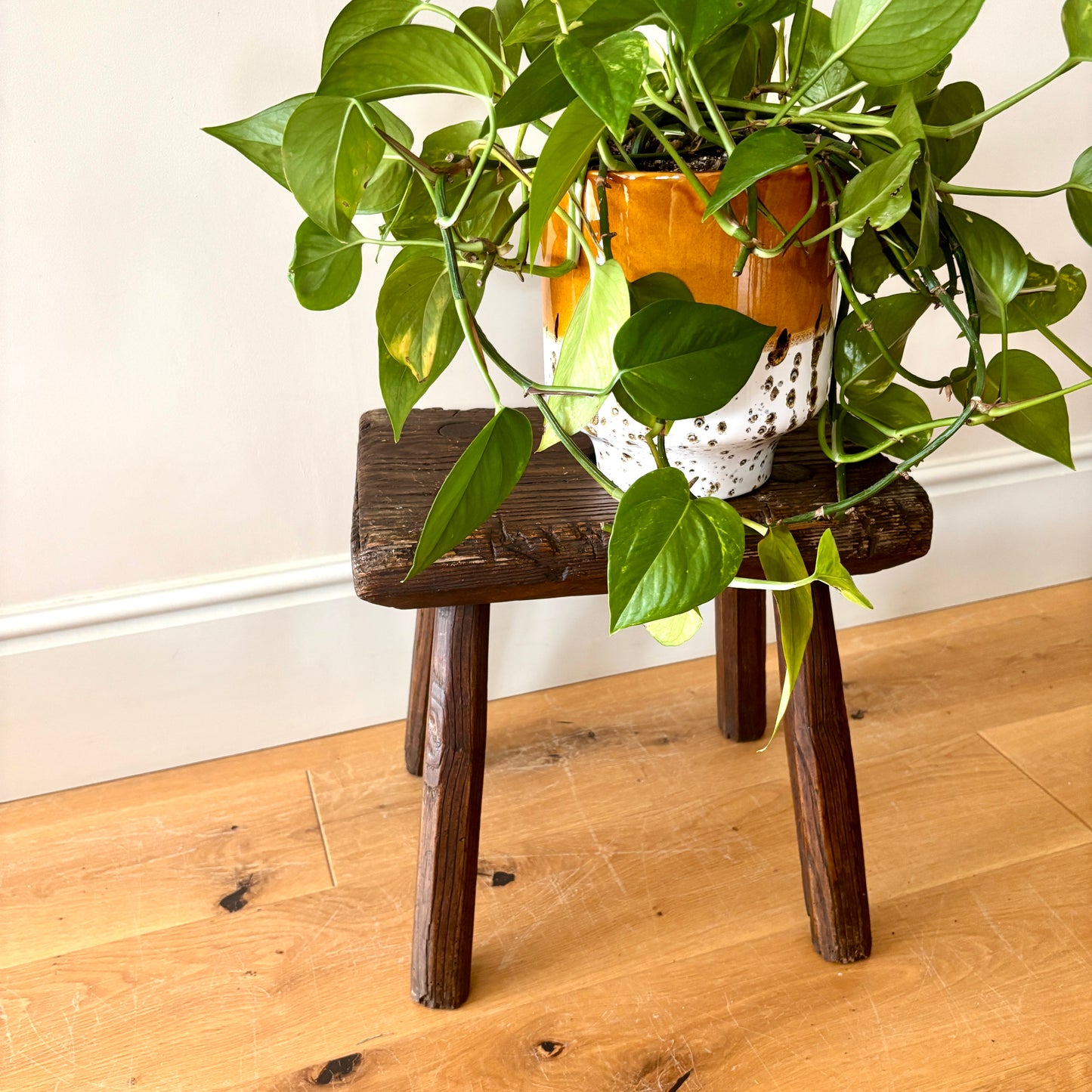 Rustic Heavy Handmade Hardwood stool