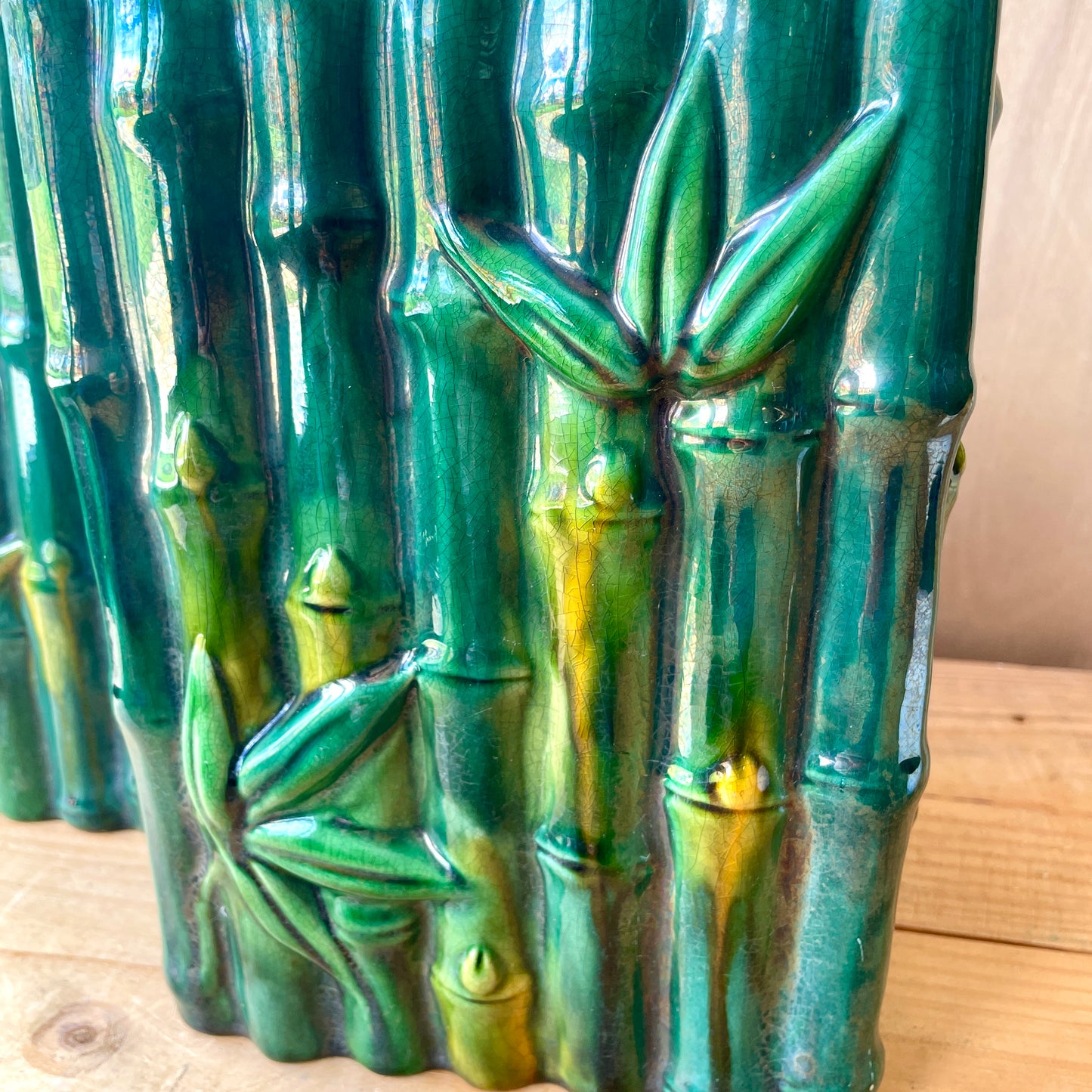 Pair Art Nouveau Majolica Planters
