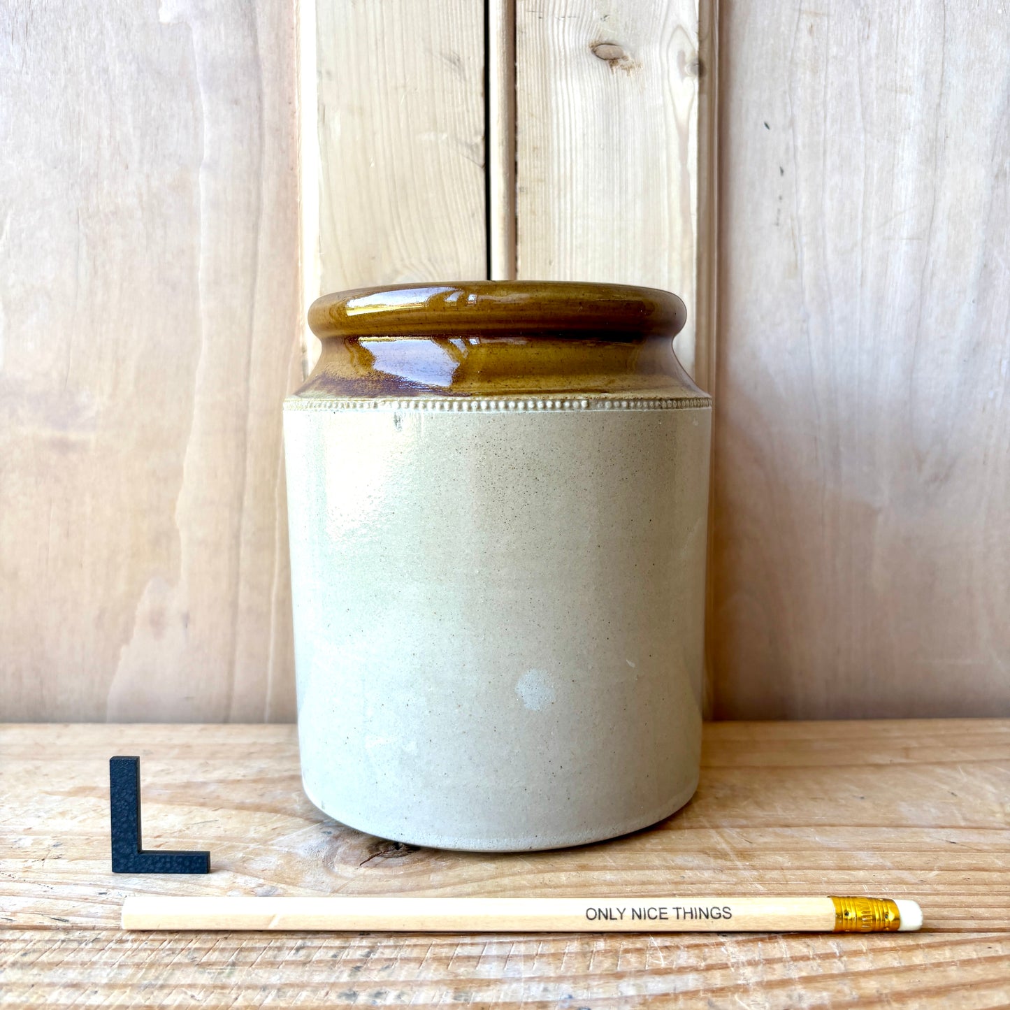 Vintage stoneware jars
