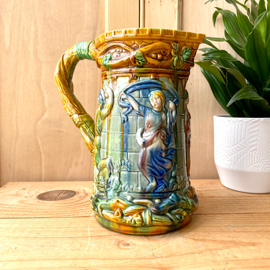 Majolica Tower Pitcher