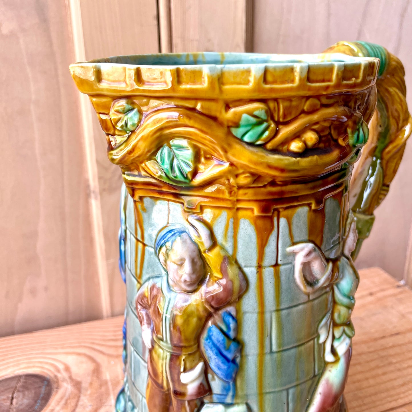 Majolica Tower Pitcher