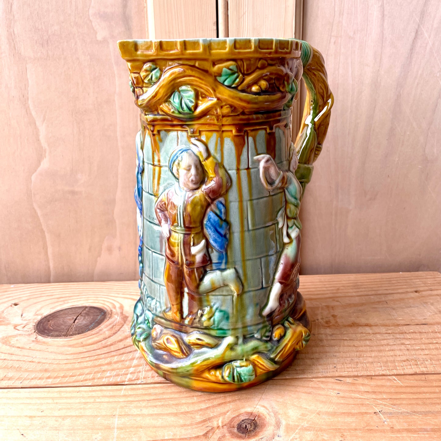 Majolica Tower Pitcher
