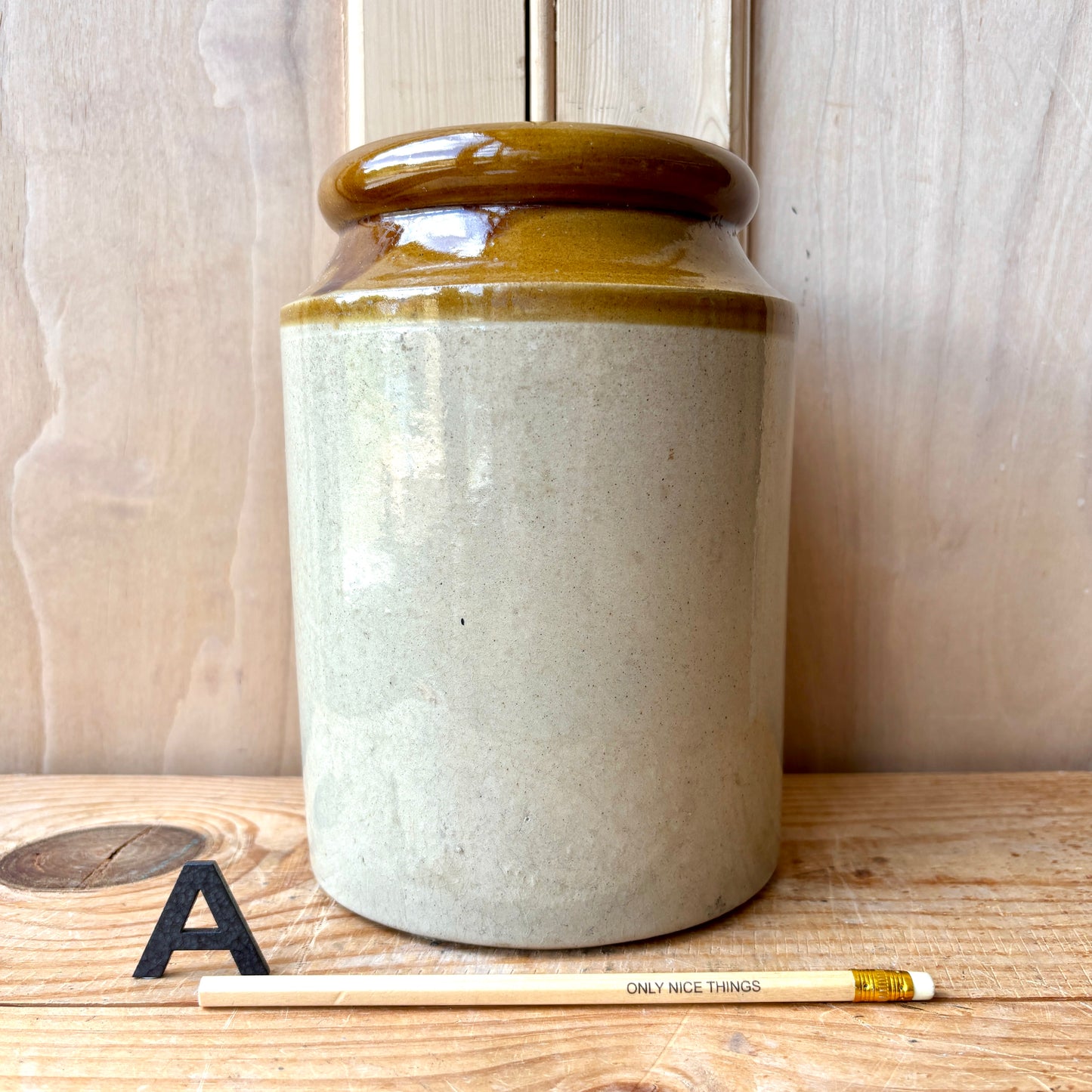 Vintage stoneware jars
