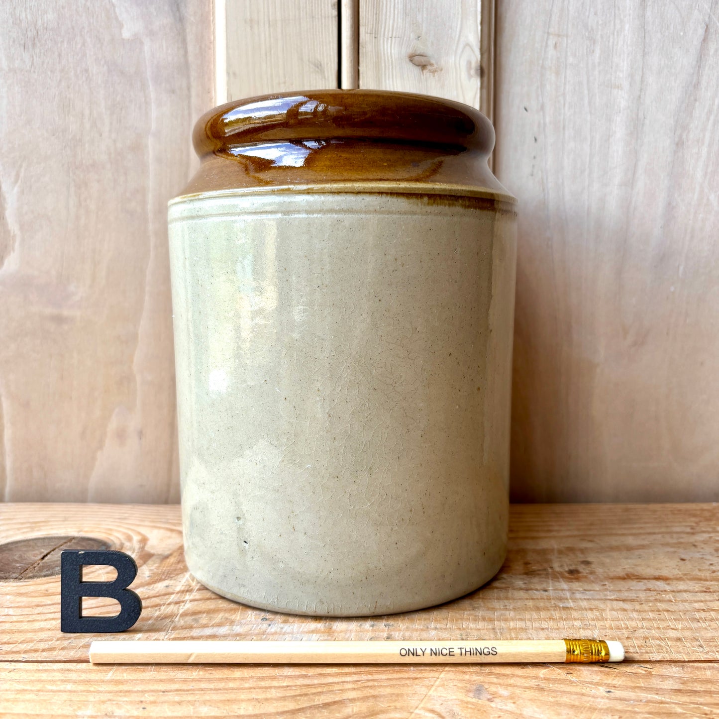 Vintage stoneware jars