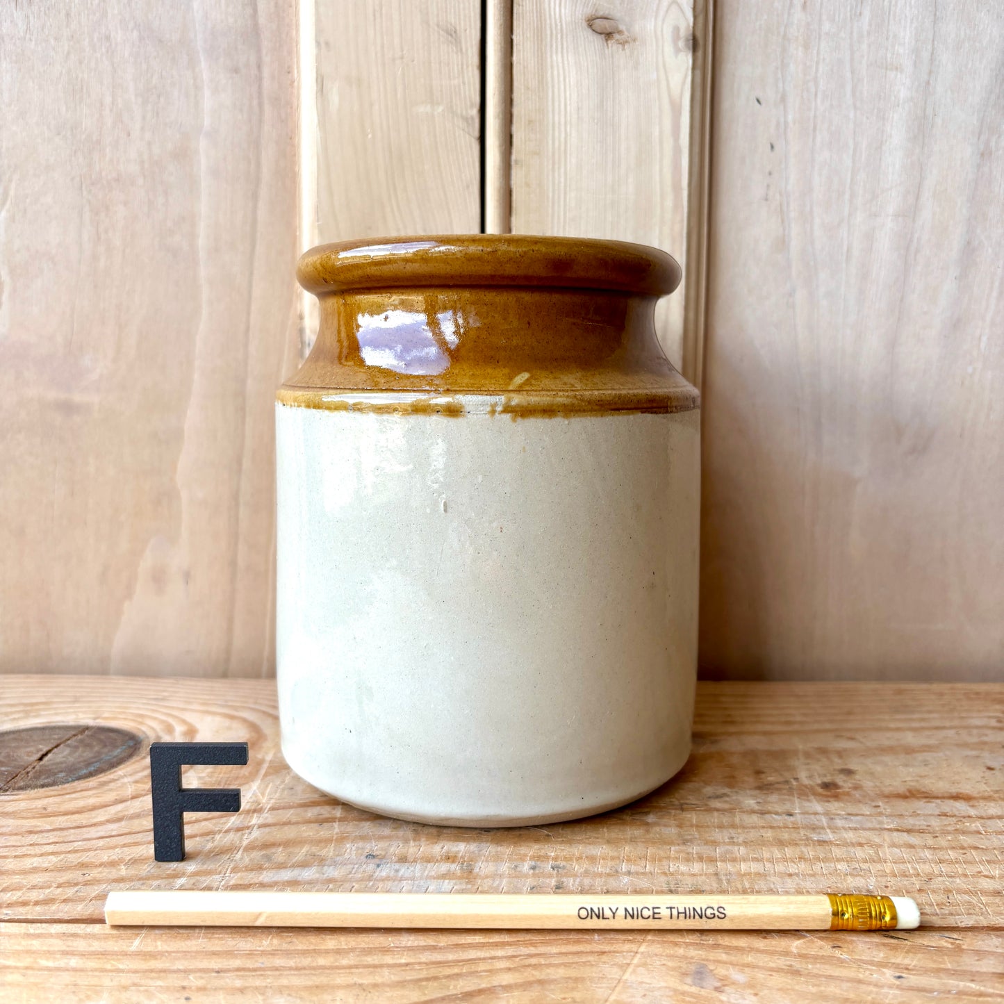 Vintage stoneware jars