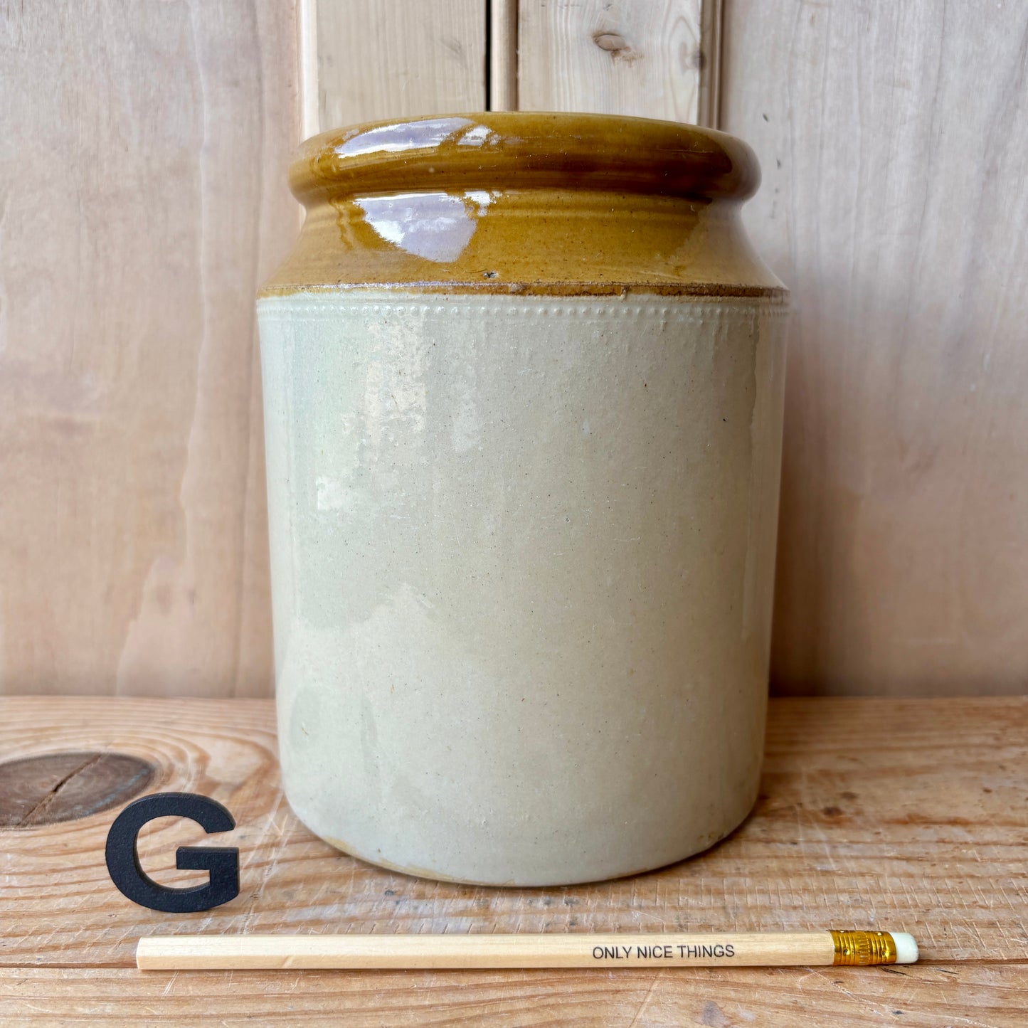 Vintage stoneware jars