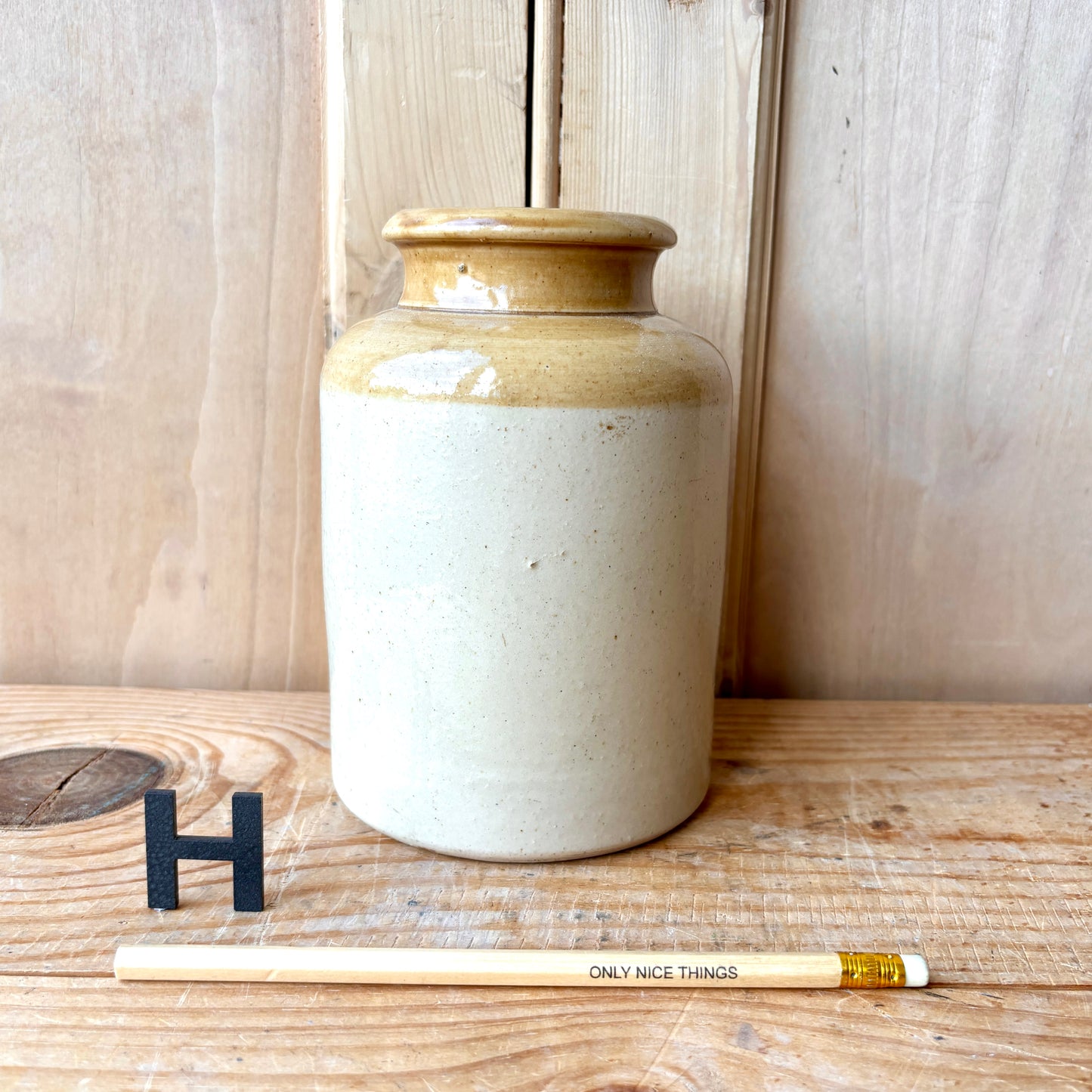 Vintage stoneware jars