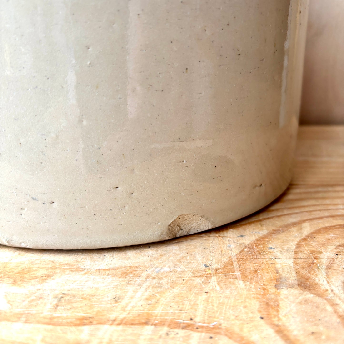 Very Large Vintage Stoneware Butter Crock