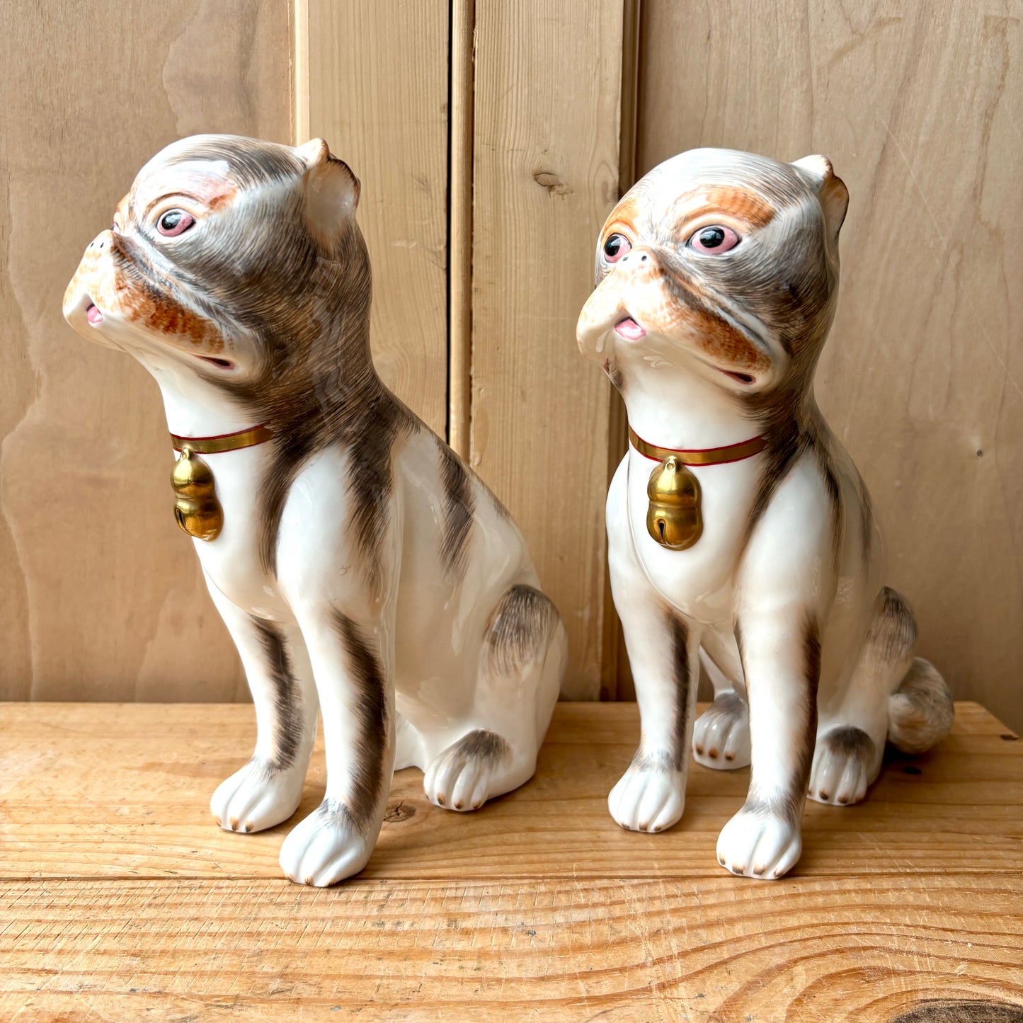 Vintage Sutherland Bone China Mantle Pugs