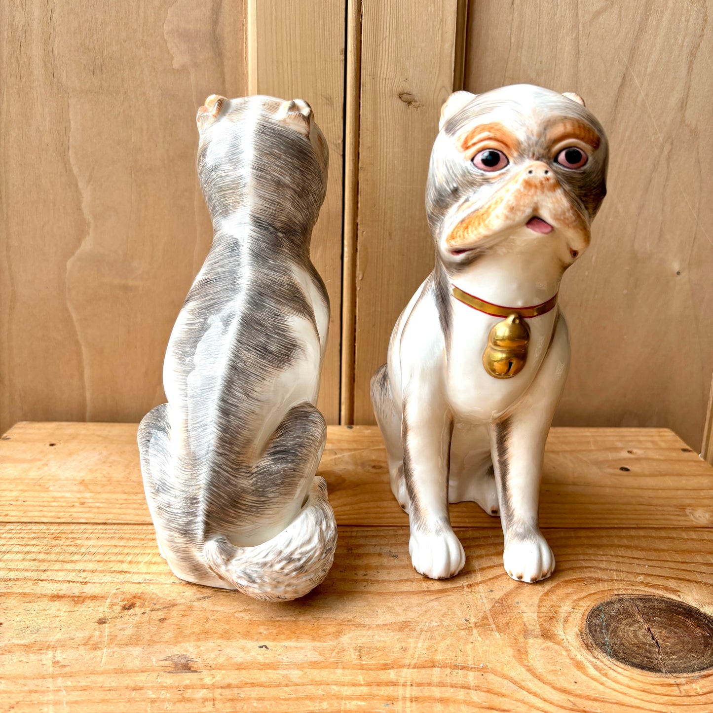 Vintage Sutherland Bone China Mantle Pugs