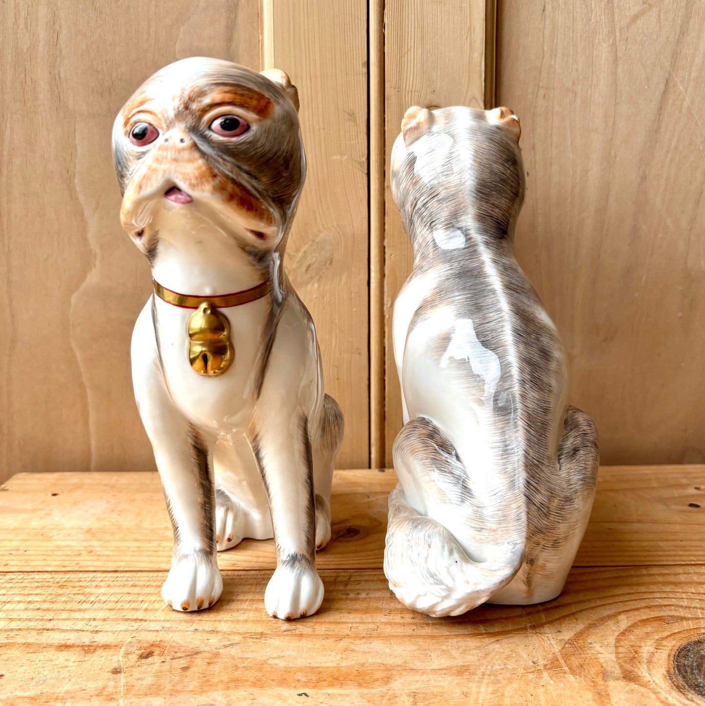 Vintage Sutherland Bone China Mantle Pugs