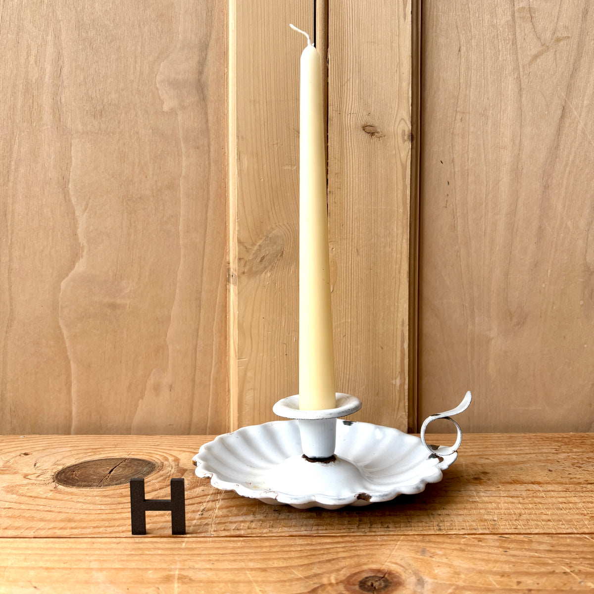 Vintage enamel candle holders