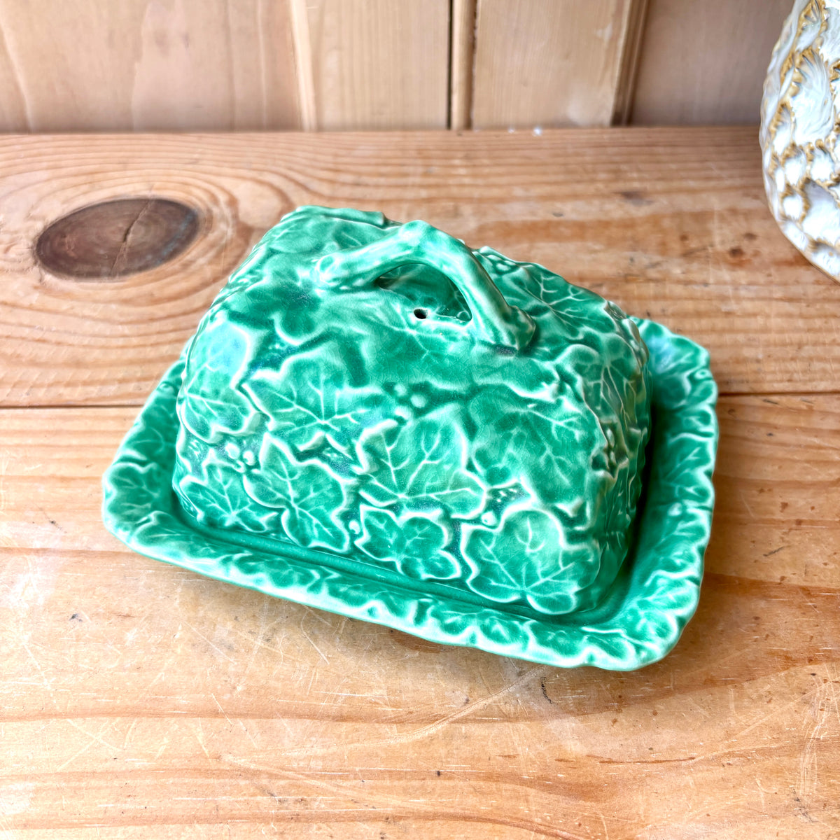 Vintage SylvaC Ivy Pattern Butter Dish model 2088