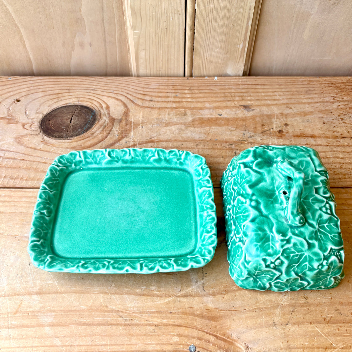 Vintage SylvaC Ivy Pattern Butter Dish model 2088