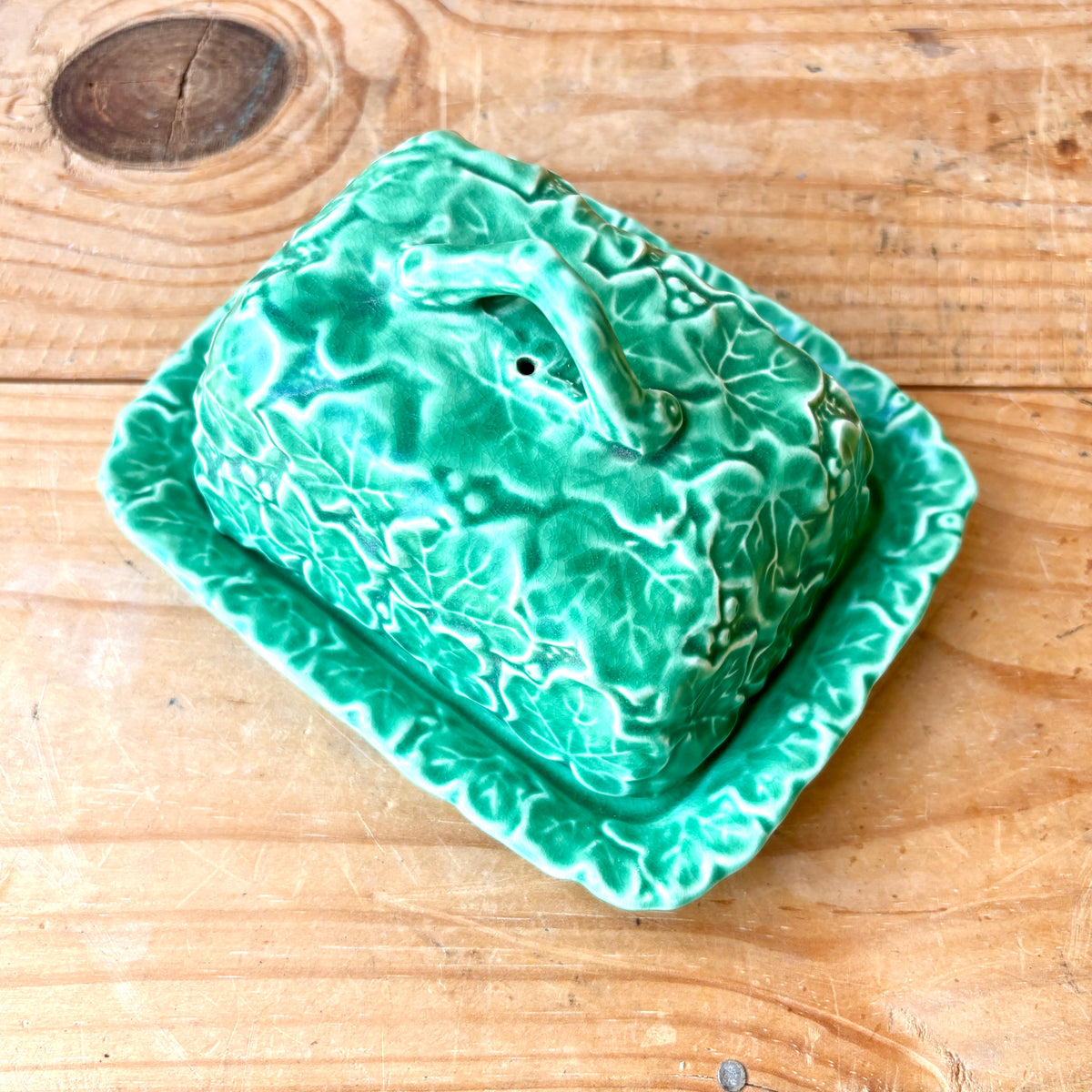 Vintage SylvaC Ivy Pattern Butter Dish model 2088