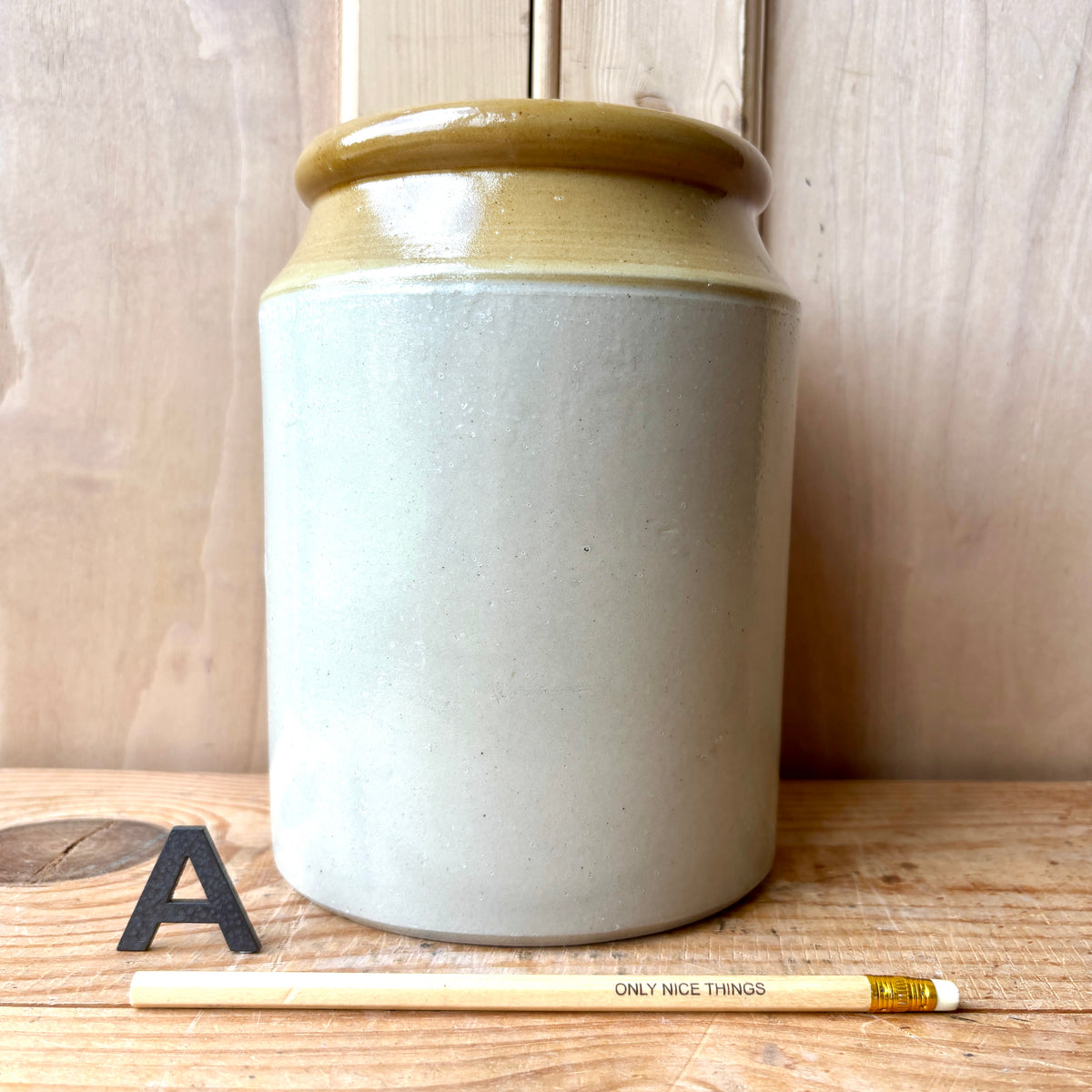 Vintage stoneware jars