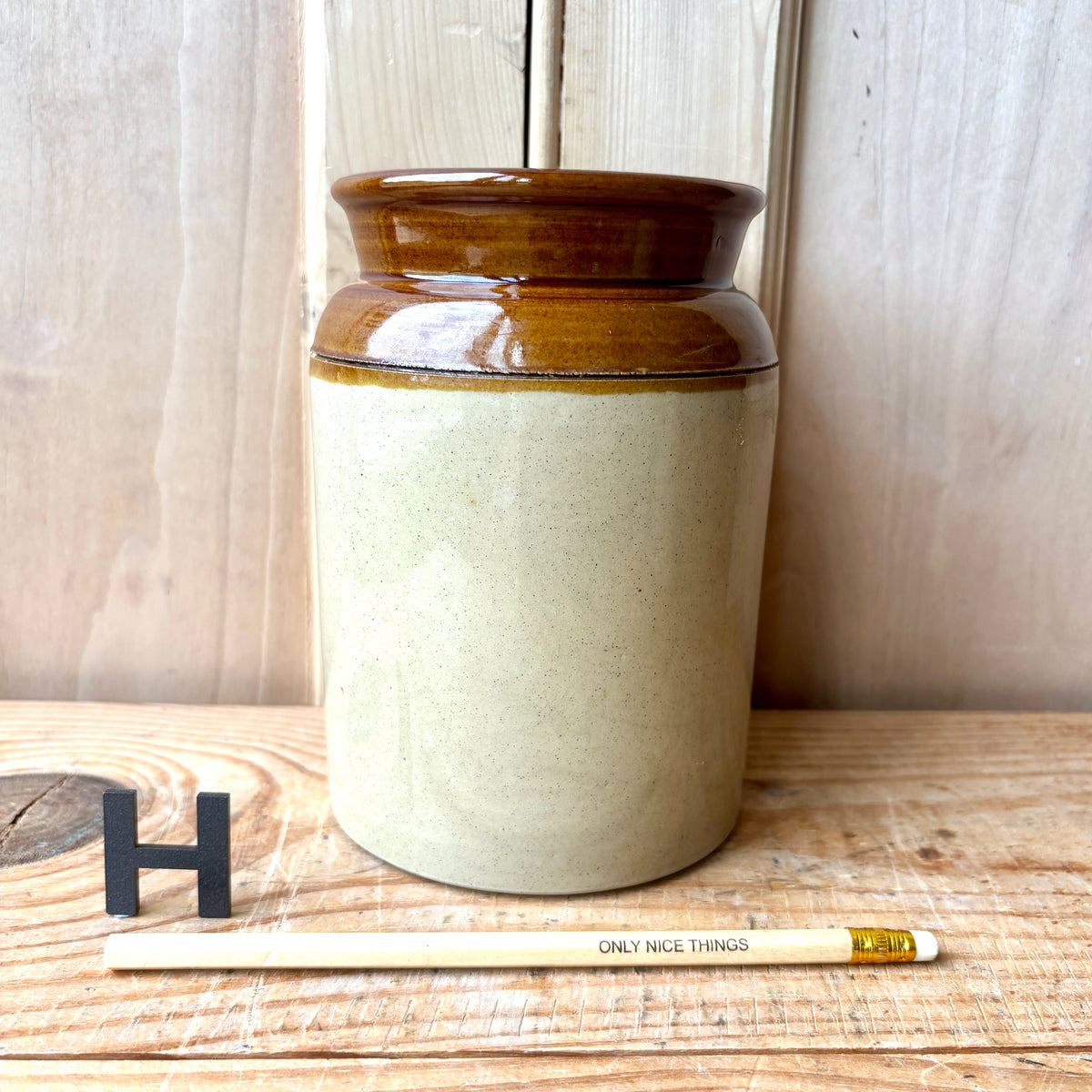 Vintage stoneware jars
