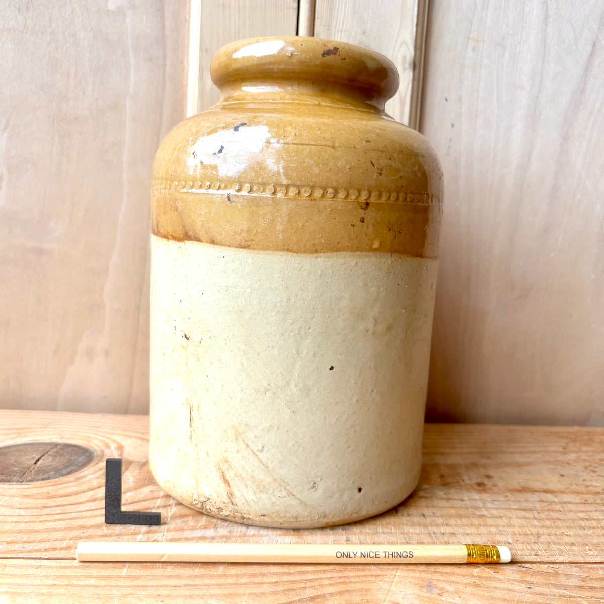 Vintage stoneware jars