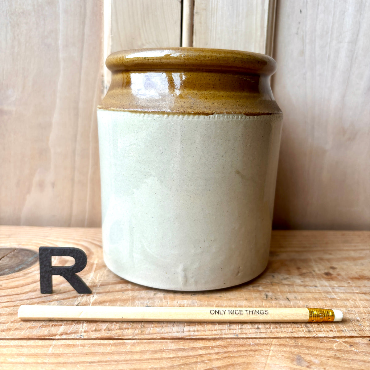 Vintage stoneware jars