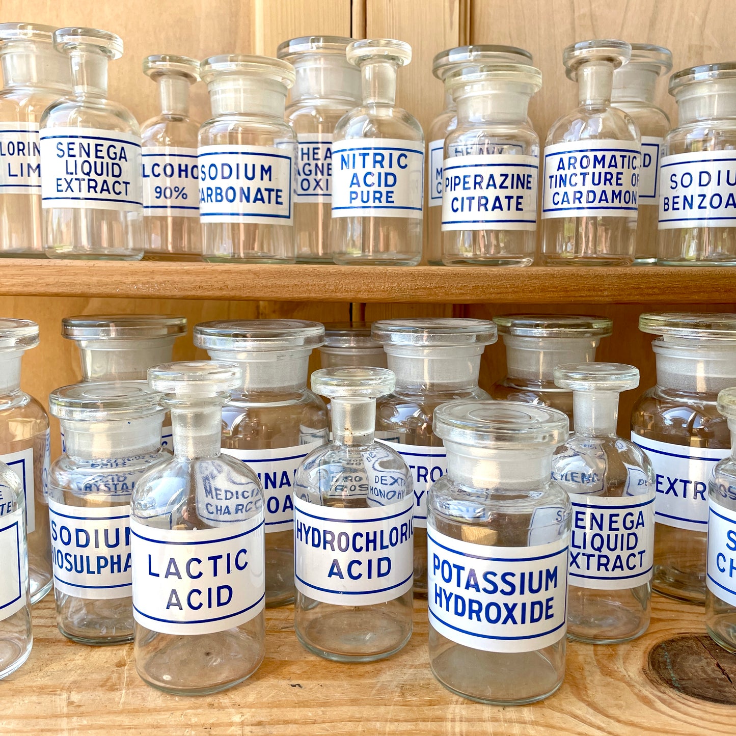 Large Vintage Chemist Lab Match Bottles