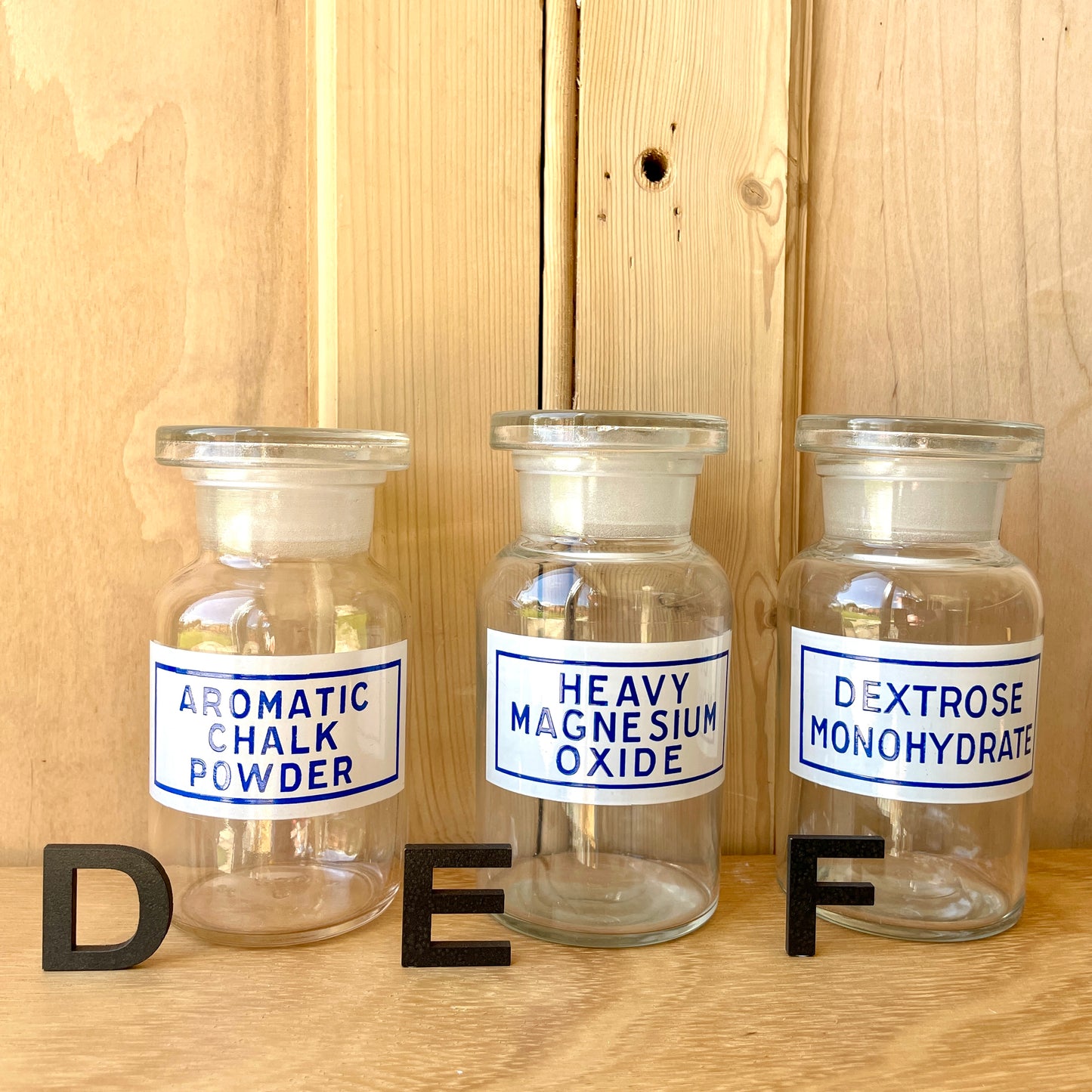 Large Vintage Chemist Lab Match Bottles