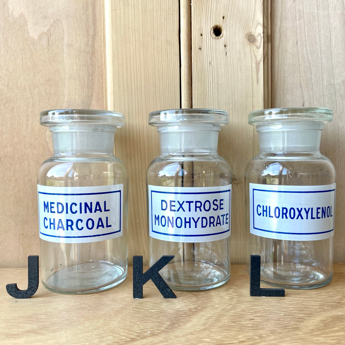 Large Vintage Chemist Lab Match Bottles