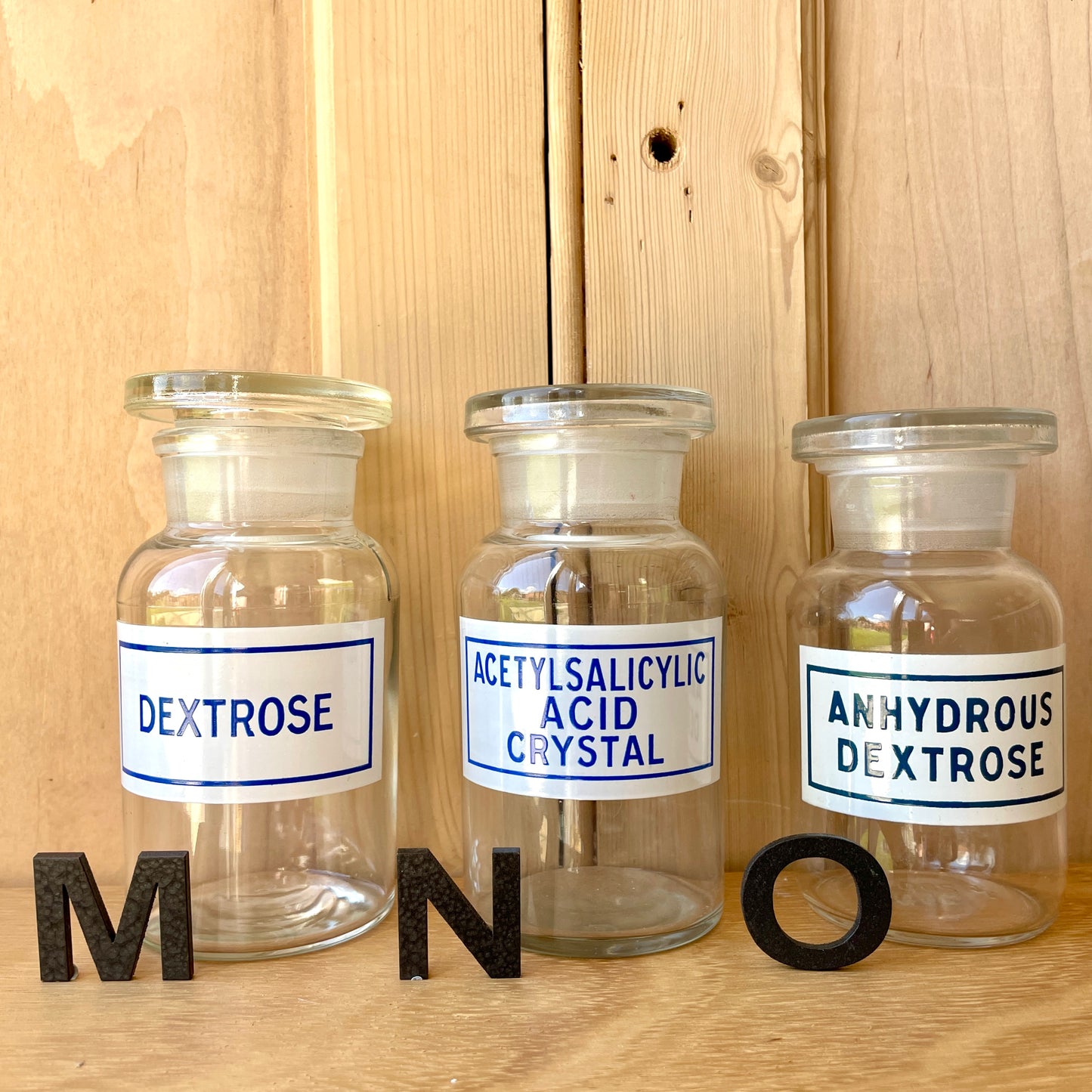 Large Vintage Chemist Lab Match Bottles