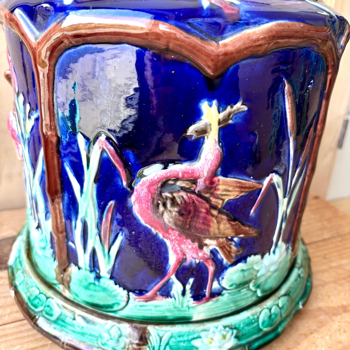 Antique Majolica Thomas Forester Stilton Cheese Dome