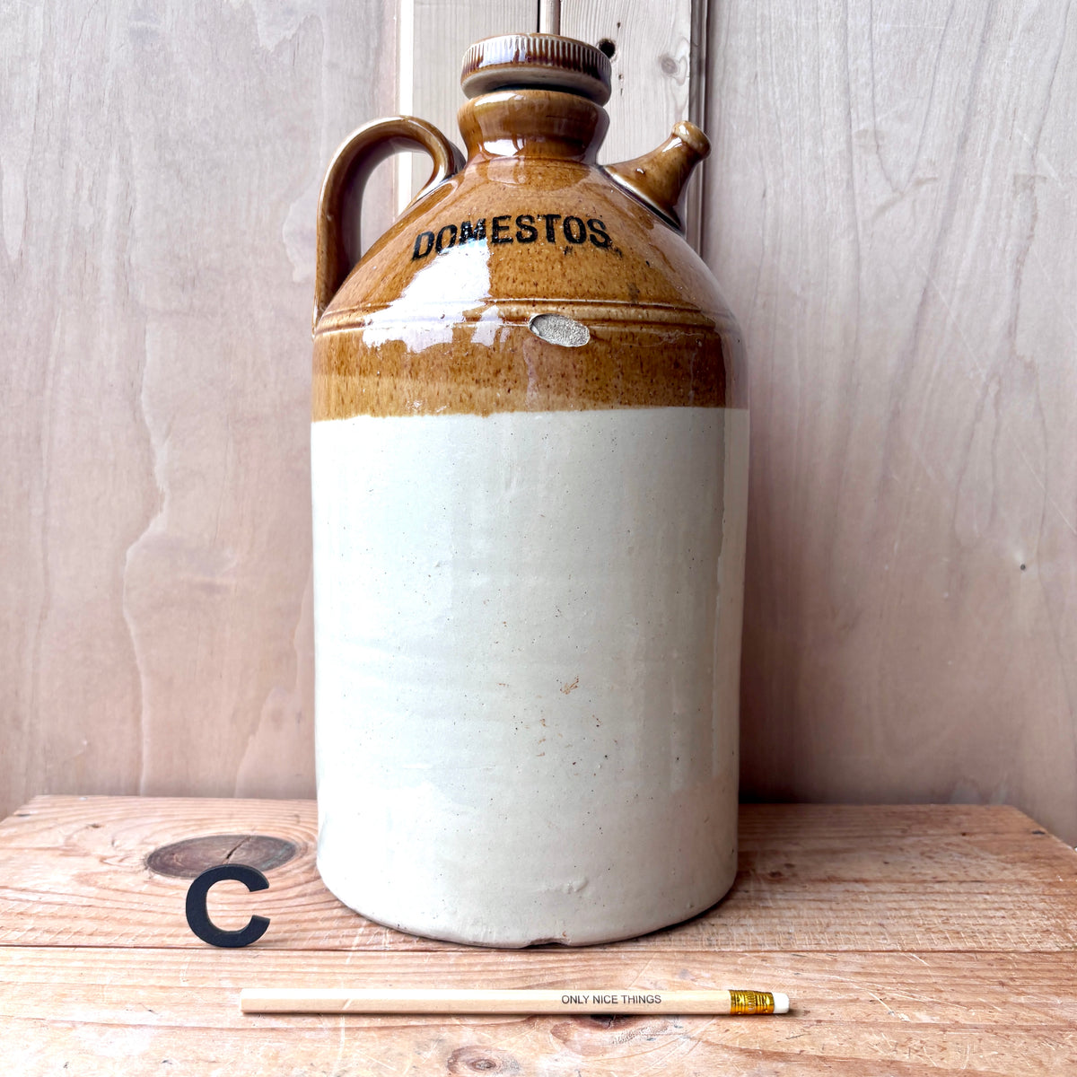 Vintage stoneware flagons