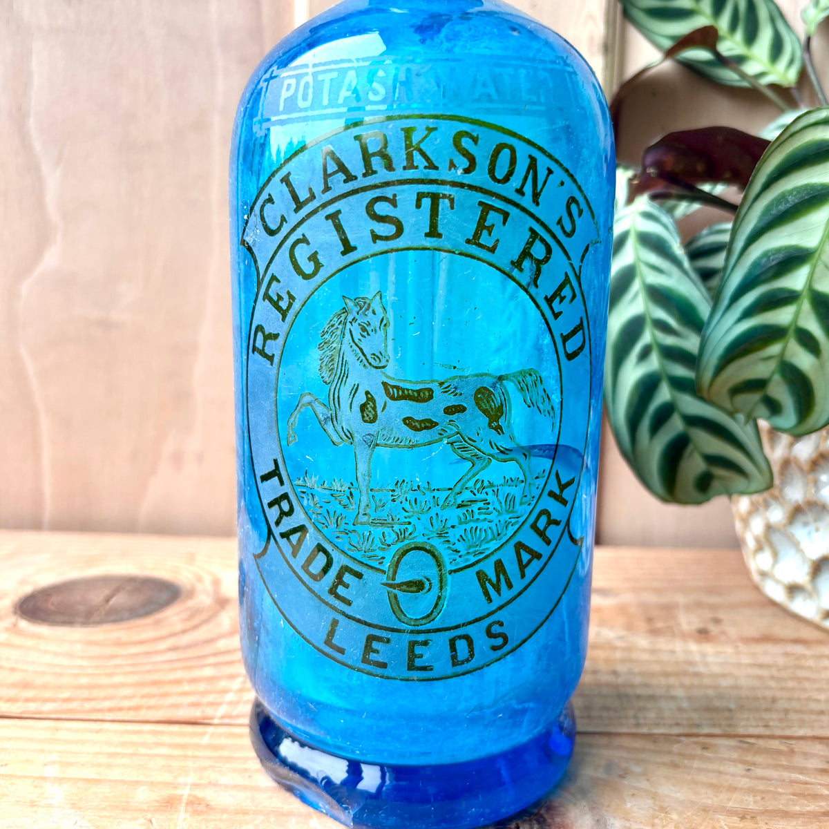 Antique Blue Glass Soda Syphon