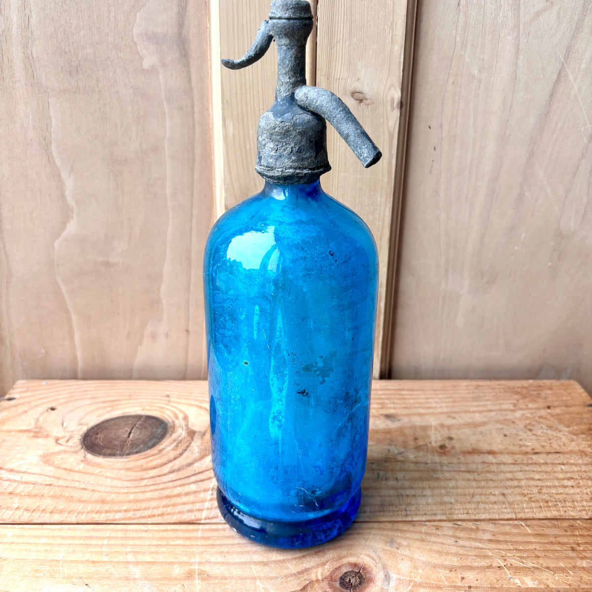 Antique Blue Glass Soda Syphon