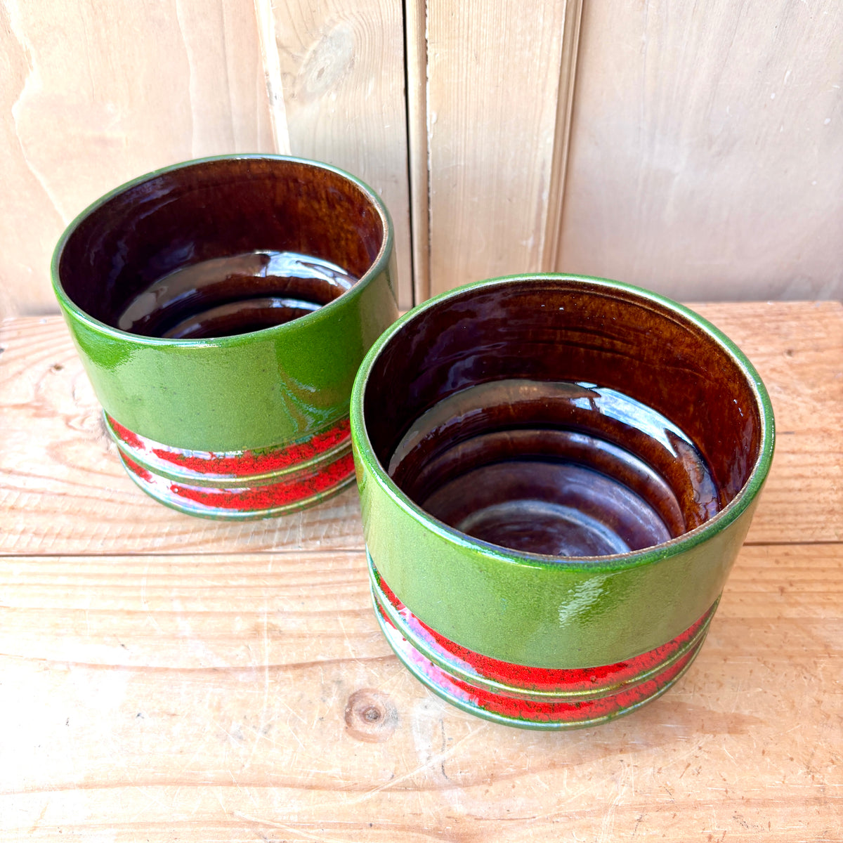 Pair of West German Fohr Keramik Planters