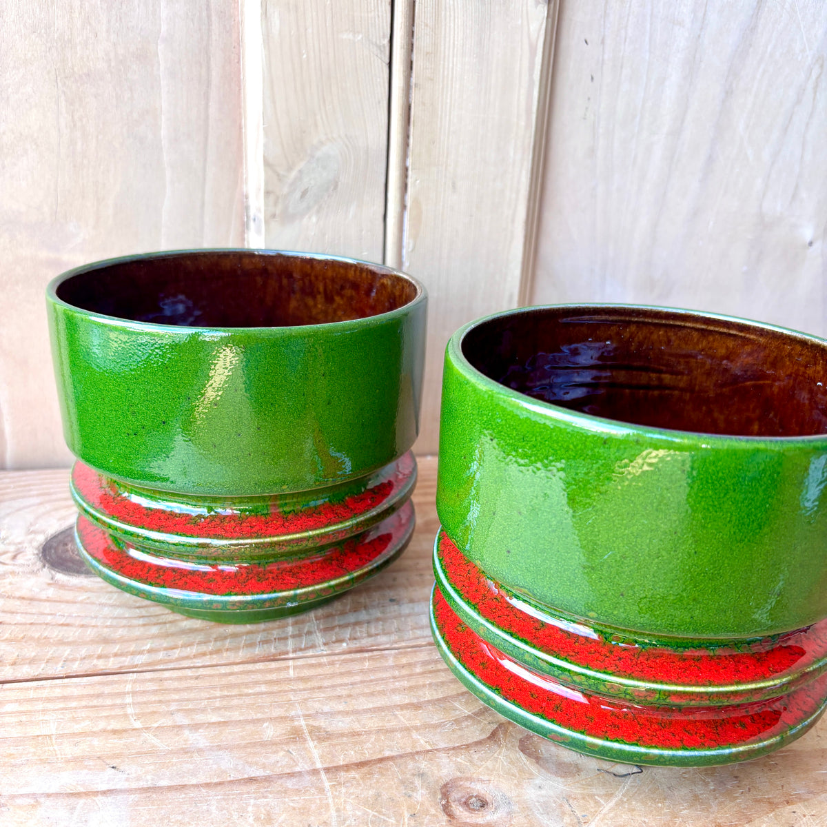 Pair of West German Fohr Keramik Planters