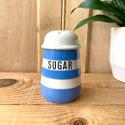 Vintage TG Green Blue and White Sugar Shaker