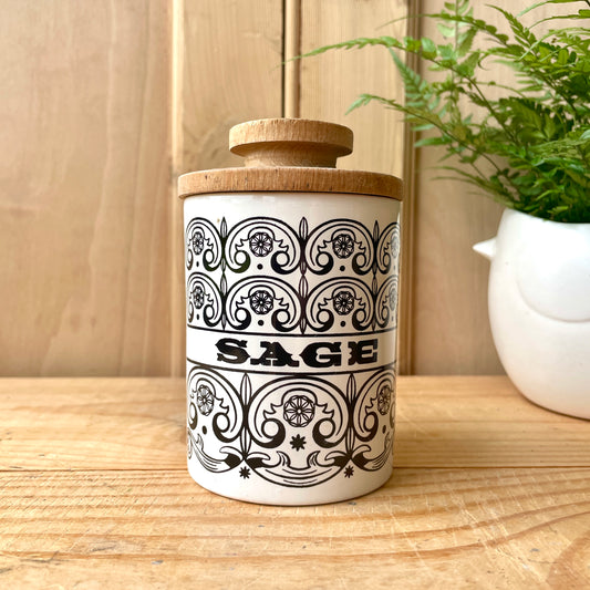 Hornsea Scroll Large Sage Herb Jar