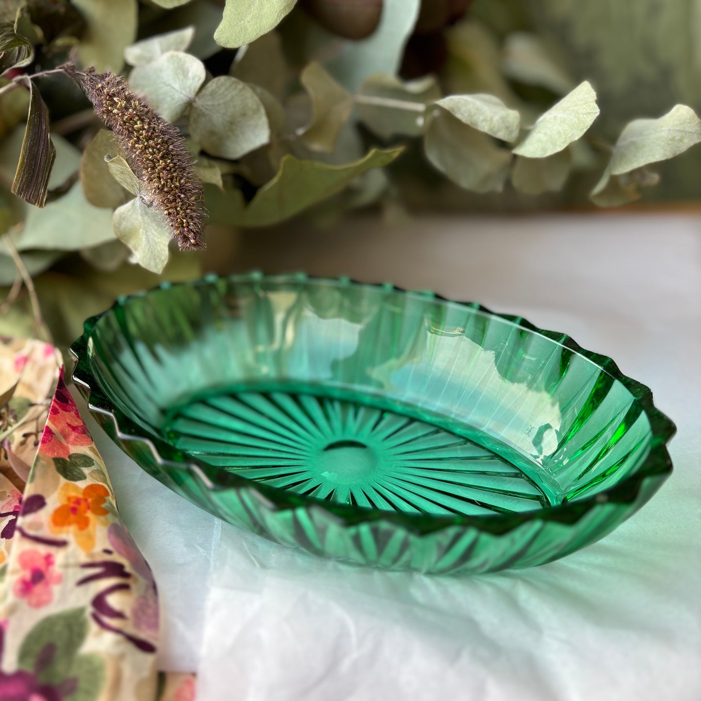 French vintage glass dish