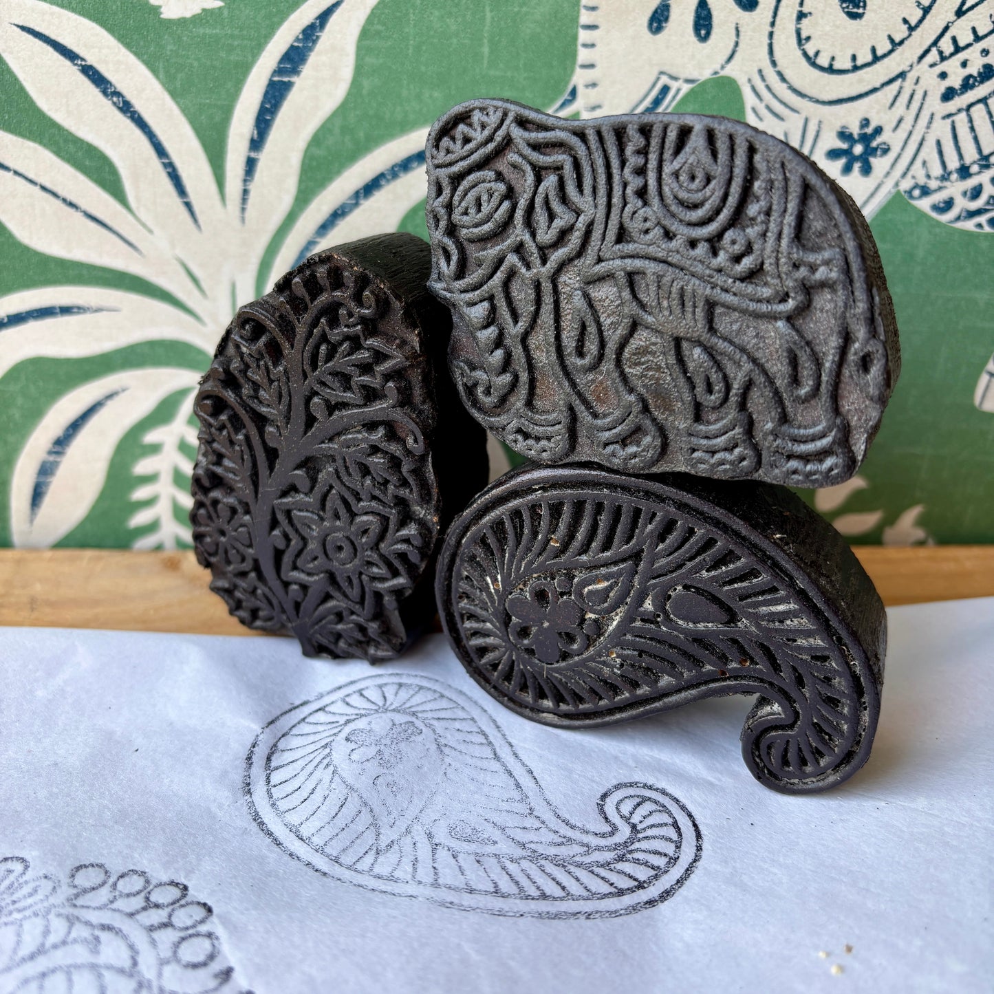 Vintage small Indian printing block