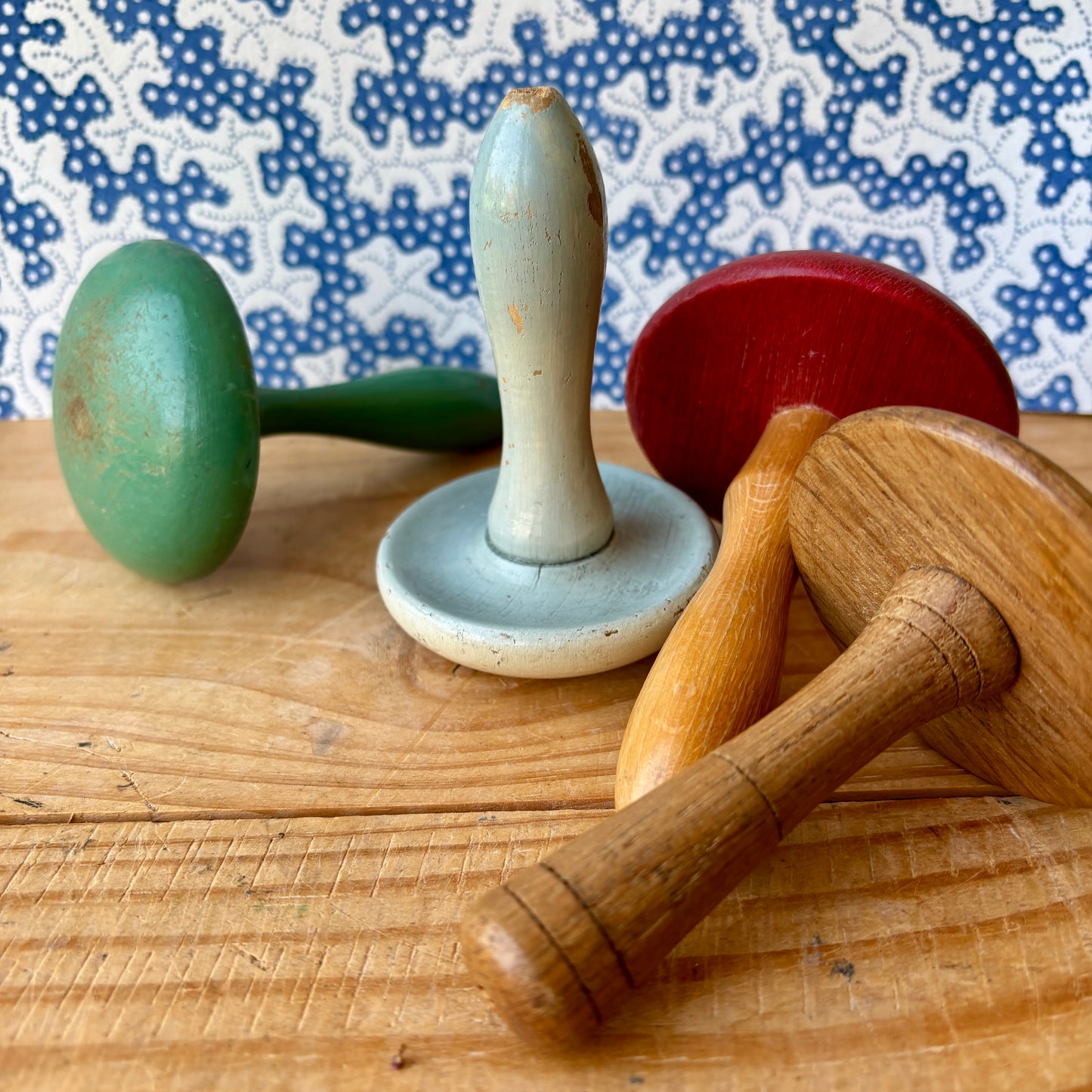 Vintage Wooden Darning Mushrooms