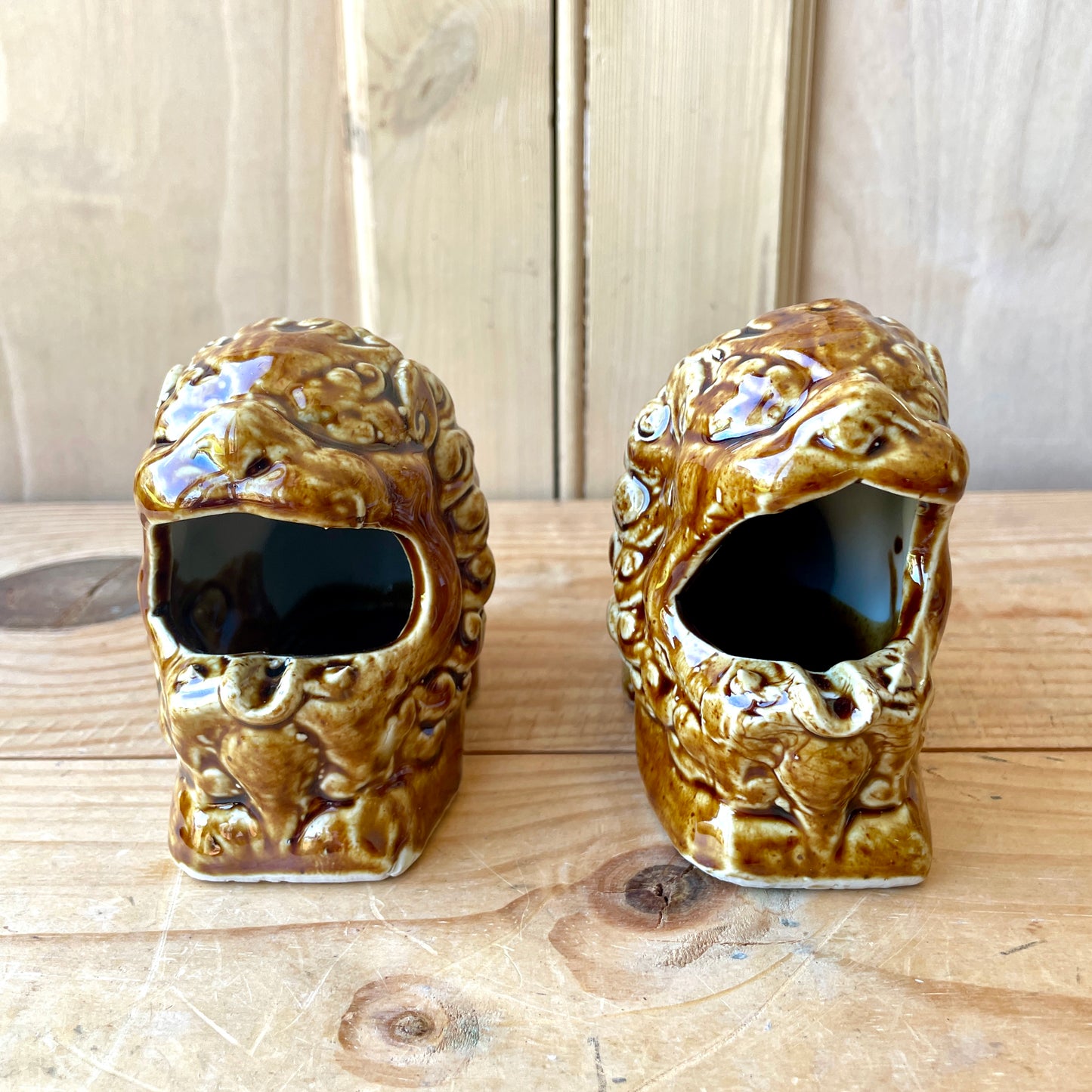 Small Vintage Chinese Lion/Foo Dog Incense Burners