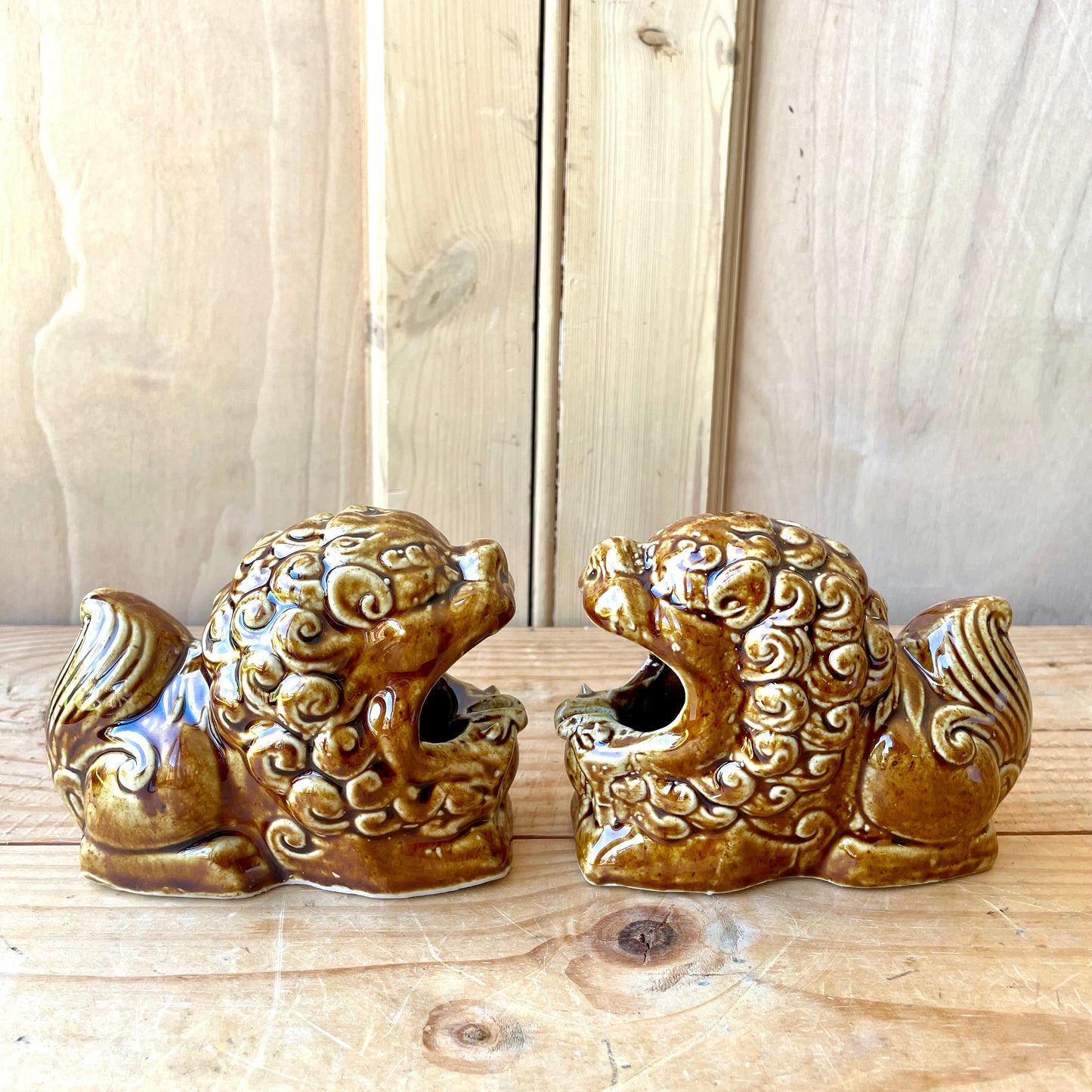 Small Vintage Chinese Lion/Foo Dog Incense Burners
