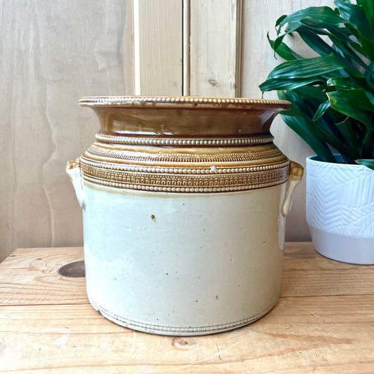 Large Vintage Stoneware Butter Crock