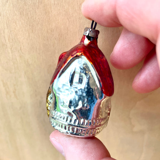 Vintage Small Early Cottage Shaped Bauble
