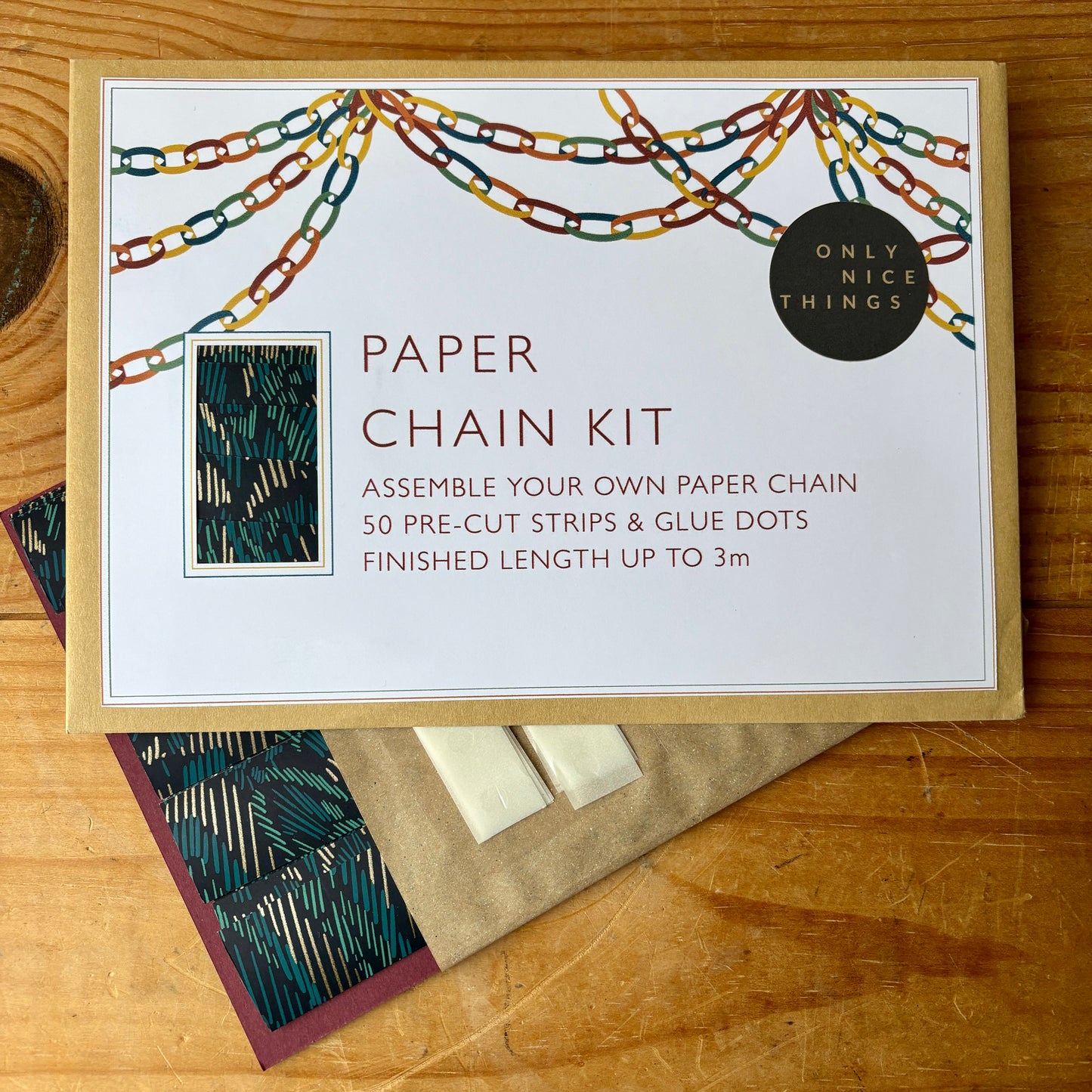 Christmas Paper Chain Kit | 3m Garland | Simple Festive Craft