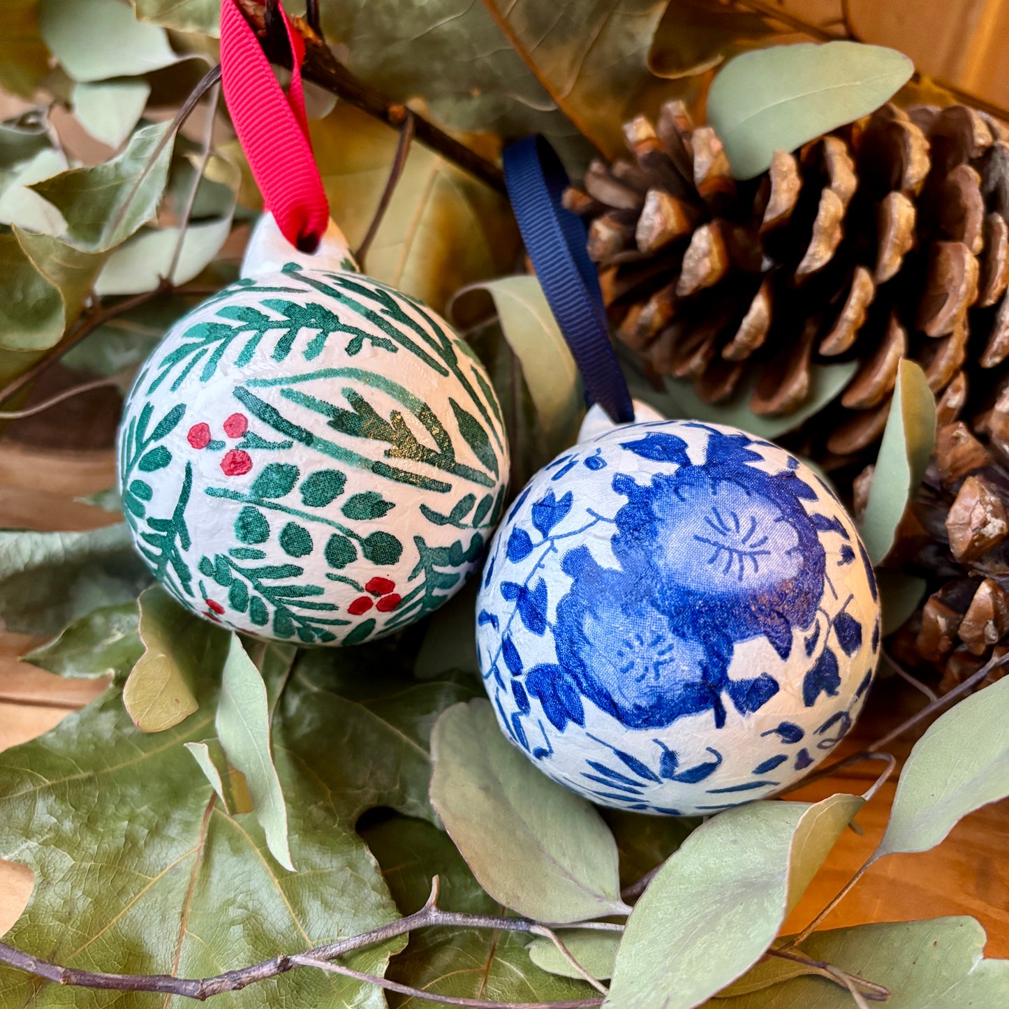 Hand Decorated Decoupage Bauble