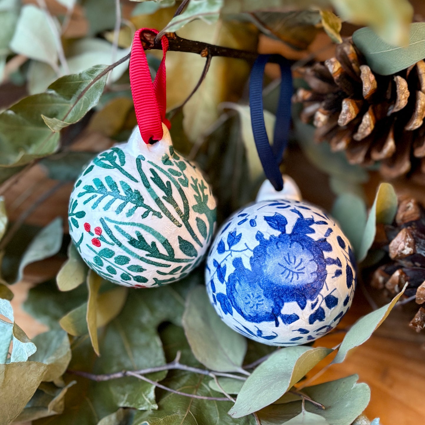 Hand Decorated Decoupage Bauble