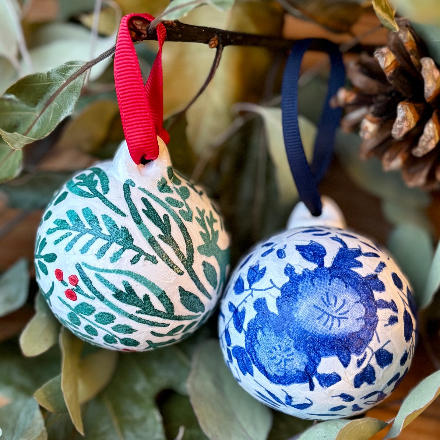 Hand Decorated Decoupage Bauble