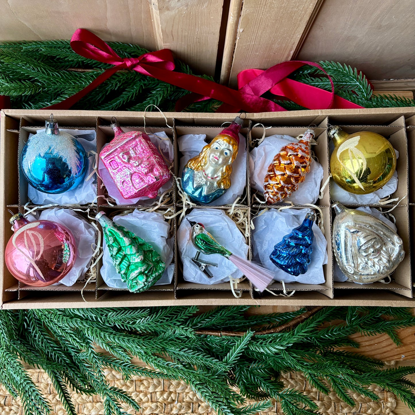 Ten unique vintage baubles