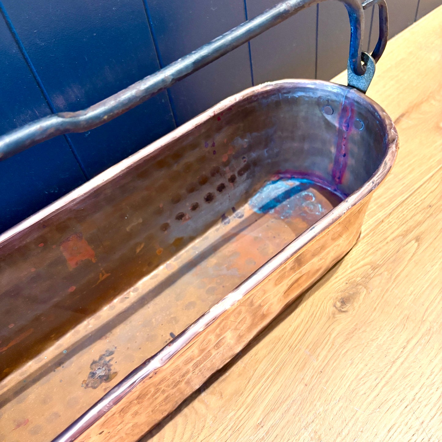 Vintage French Copper Fish Kettle