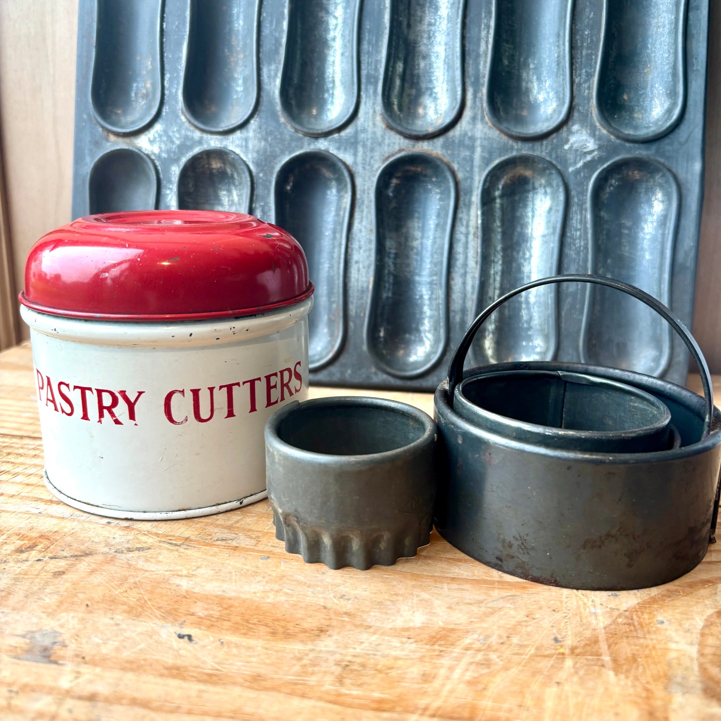 Vintage Pastry Cutters in Tin