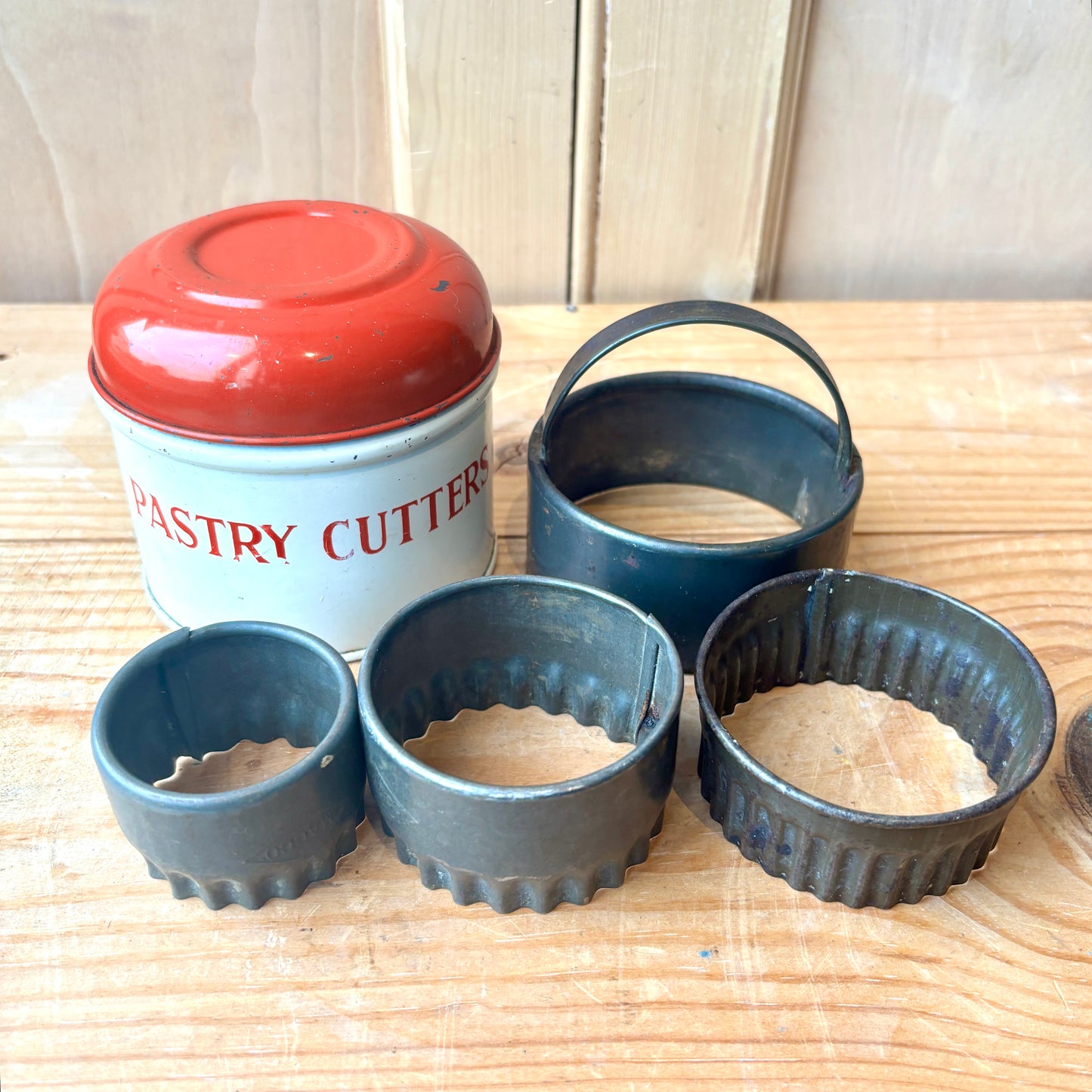 Vintage Pastry Cutters in Tin
